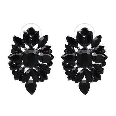 

AOTEMAN Good Quality Crystal Flower Stud Earrings For Women Girl Party Crystal Statement Earring Wholesale