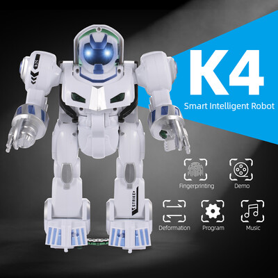

Smart Intelligent Robot K4 Robot Fingerprint Deformation Singing Dancing Robot Childrens Gift