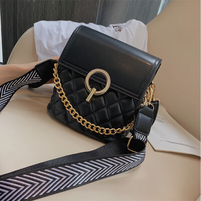 

Magenta inclined water bucket new small bag new bag new style Korean style all-in-one chain one-shoulder bag