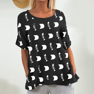 

Womens Tops Ladies Shirts Beach Summer Plus Size Casual Fashion Printed
