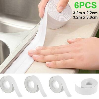 

631PCS PVC Material Waterproof Self Adhesive Bath Wall Sealing Strip Tape Sink Basin Edge Trim Corner Sticker Mould-Proof