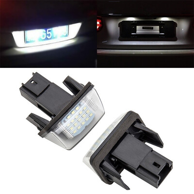 

2x LED License Number Plate Lights Bulbs For Peugeot 206 207 307 Citroën C3 C4