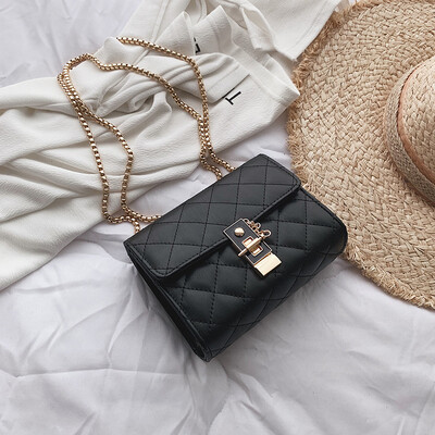 

2019 New Fashion Women Brand Designer Small Cross Body Bag Mini Chain Mother&Daughter Shoulder Bag Plaid Messenger Bag Bolso