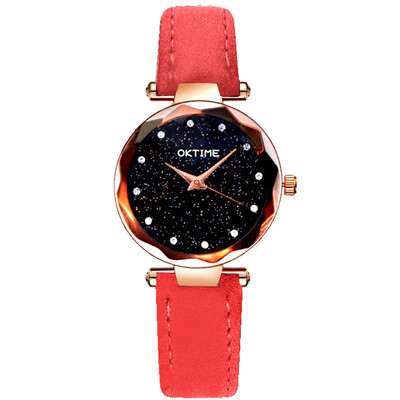 

Women Watches Luxury Ladies Magnetic Starry Sky Clock Fashion Diamond Female Quartz Wristwatches Leather Strap zegarek damski