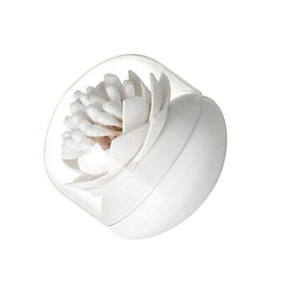 

Exquisite Plastic Flower Cotton Bud Holder Box Toothpick Swab Container No Lid Case Organizer