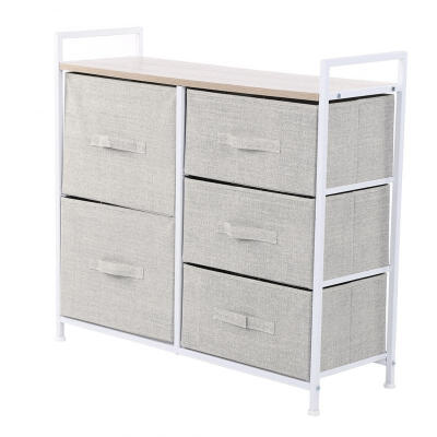 

Greensen 5 Drawers Detachable Fabric Drawer Iron Frame Bedroom Closet Room Organizer Storage Shelf