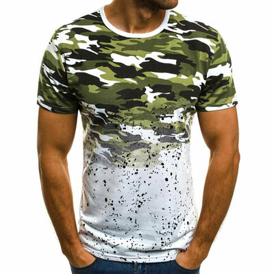 

Mens Short Sleeve T Shirt Slim Fit Casual Blouse Tops Summer Clothing Muscle