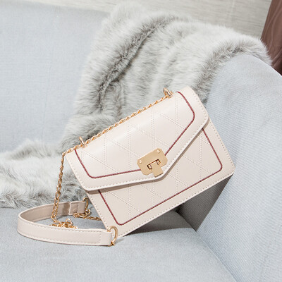 

Summer little fresh woman 2019 texture French advanced feeling ins slanted fashion square bag