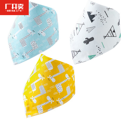 

CHIDIWE 3 loaded baby saliva towel baby triangle towel snap newborn bib pocket