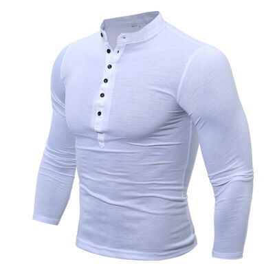 

Mens Casual Button Formal V Neck Shirts Slim Fit Cotton Shirt Long Sleeve Tops