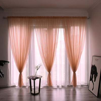 

Gobestart Leaves Sheer Curtain Tulle Window Treatment Voile Drape Valance 1 Panel Fabric