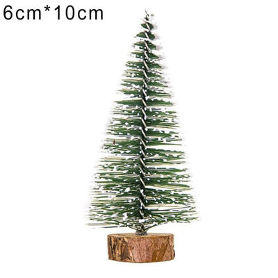 

Mini Snowy Artificial Christmas Tree Home Xmas Party Desktop Window Decoration