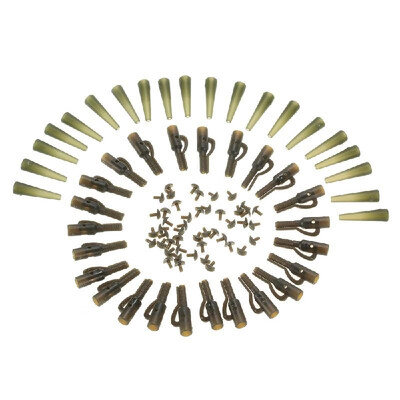 

60pcs20 Sets Safety Lead Clips Tail Rubber Tubes with Pins Carp Fishing Tackle Accessories