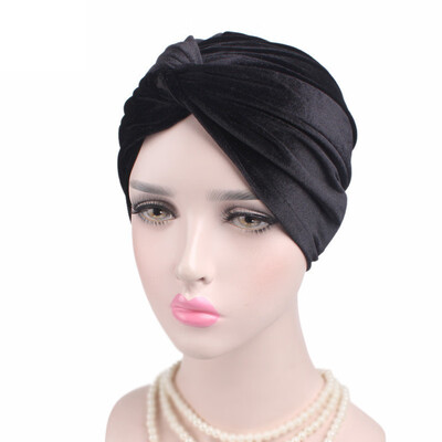 

Women Beads Elastic Turban Hat Muslim Cancer Chemo Cap Hijab Head Wrap Trendy