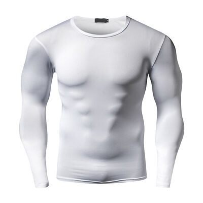 

Men Quick Dry Sports T-Shirt Compression Shirt Workout Long Sleeve Gym Top
