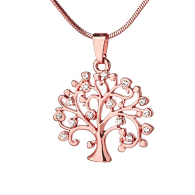 

Creative Pendant of Life Healing Tree Necklace Hollow Out Sweater Chain