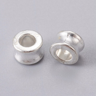 

Alloy European Beads Large Hole Beads Tube Lead Free & Cadmium Free Silver 8x55mm Hole 45mm