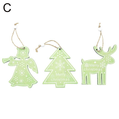 

3Pcs Christmas Tree Xmas Hanging Ornament Deer Angel Pendant Party Home Decor