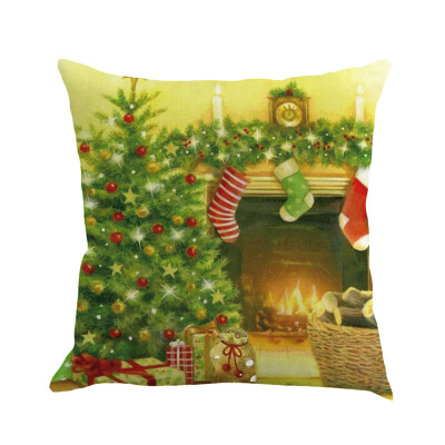 

Siaonvr Christmas Pillow Cover Pillowcases Decorative Sofa Cushion Cover 45x45cm