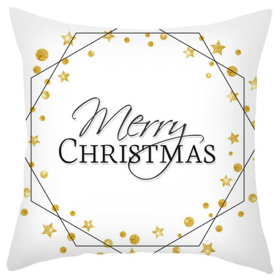 

Siaonvr Merry Christmas Short Plush Pillowcase Sofa Pad Set Home Decoration 18x18 Inch