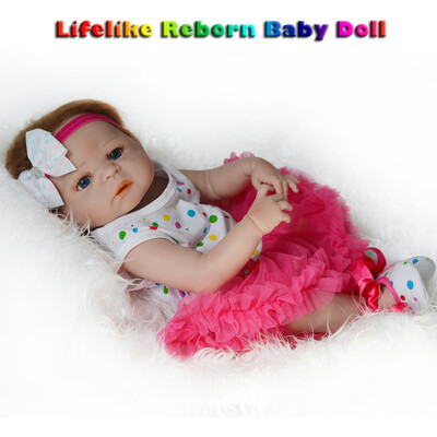 

YIWULALifelike Reborn Baby Doll 55cm Newborn Doll Kids Boy Playmate Birthday Xmas Gift