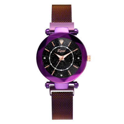 

Luxury Watches Women Mesh Magnet Buckle Quartz Clock Starry Sky Bracelet Dress Wrist Watches Relogio Feminino