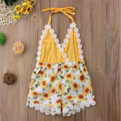 

Newborn Baby Girls Sunflower Romper Bodysuit Jumpsuit Outfits Clothes Set