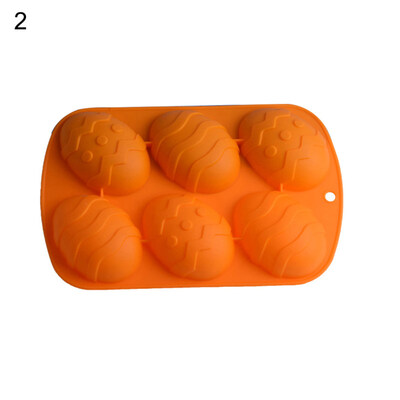 

6 Cavity Easter Egg Silicone DIY Handmade Chocolate Cake Soap Baking Mould