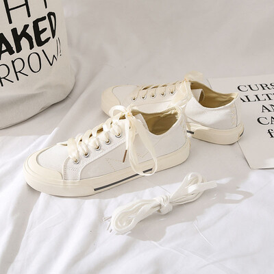 

Siyi Mistery canvas shoes female 2019 new students Korean version of the wild white shoes ulzzang Harajuku