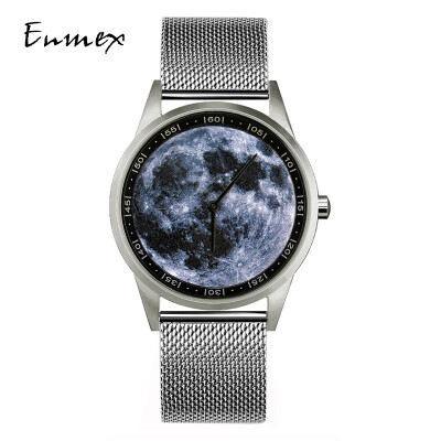 

Enmex Creative Concept Watch Stereo Moon Surface fine steel Shell Waterproof Watch