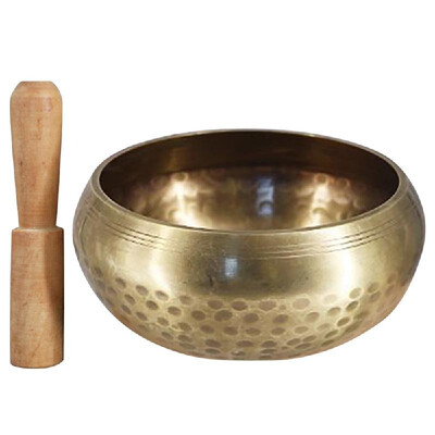 

Tibetan Buddhist Singing Bowl Buddha Sound Bowl Musical Instrument for Meditation with Stick Yoga Home Decoration