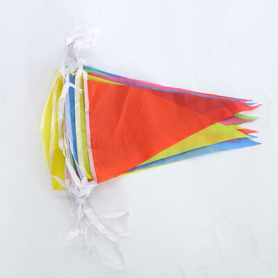 

FUNNYBUNNY 100 count Colorful Flag Pennants Multicolor Pennant Banner nylon Banner for Party Celebrations&Shops