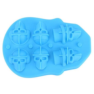 

6 Grids 3D Skull Head Ice Cube Silicone Mold Wine Ice Cube Tray Maker Mould