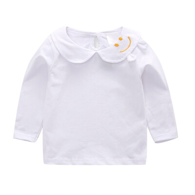 

Autumn Baby Girl Tees Long Sleeve Smile Print Tops T-Shirts Kids Tops Casual Blouse