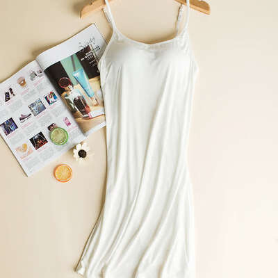 

Sexy Spaghetti strap Nightgown O neck camisole comfortable Home clothes casual nightdress with Chest Pad Sleepdress