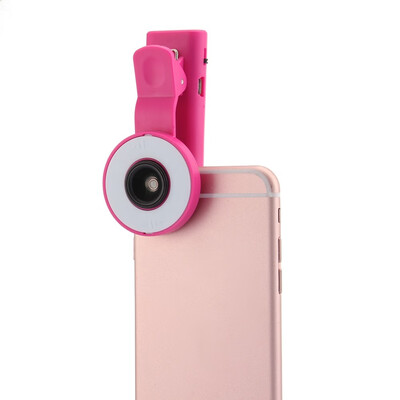 

Clip-on Phone Selfie Wide Angle Lens 8 LED Speedlite Fill Light Lamp for Cellphone