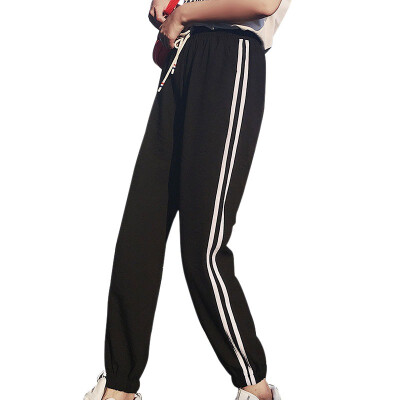 

Women Loose Striped Harem Pants Drawstring Trousers