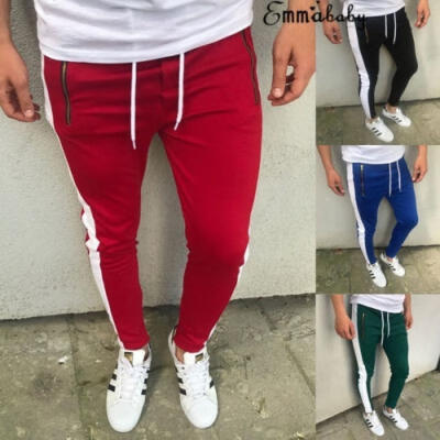 

Men´s Long Pants Boy Gym Joggers Sports Sweatpants Skinny Tracksuit Trousers