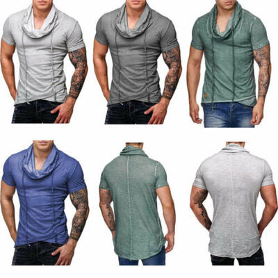 

Fashion Mens Summer Casual T-Shirts Short Sleeve Slim Fit T-Shirts Workout Tee