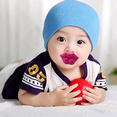 

Silicone Funny Baby Pacifier Sexy Kiss Pink Rose Red Lip Infant Pacifiers