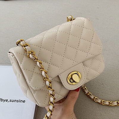 

Xiao Xiang Feng female new 2019 fashion diamond chain bag tide Joker texture foreign style shoulder Messenger bag