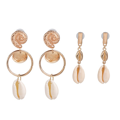 

2019 New arrival ZA Sea Ocean Conch For Women Summer Gifts Wedding Party Jewelry Pearl Shell Dangle Earrings Brincos