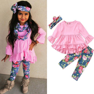 

Baby Fashion Toddler Baby Girls Flower Top Blouse Pants Leggings Outfits Set Clothes