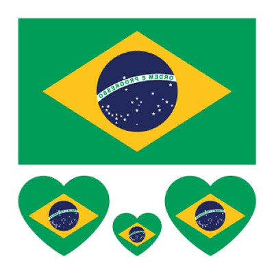 

Environmental Protection Waterproof&Anti-sweat National Flag Tattoos Stickers Football Fan Sticker
