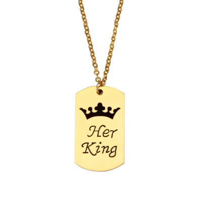 

Couple Necklaces Lettering Brand Chain Pendant yuy