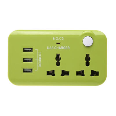

5V 10A UK Plug 3 USB Port Quick Charging Hub Charger Dock Power Strip