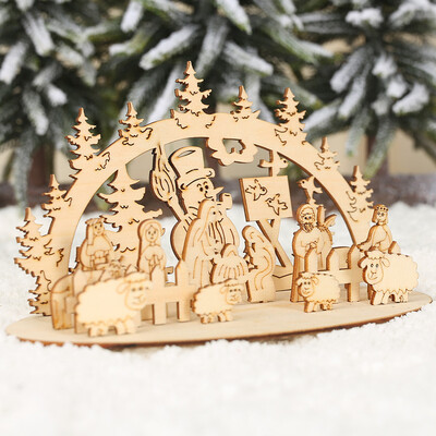 

〖Follure〗High Quality Beautiful New Merry Christmas Wooden Ornaments Decoration For Home