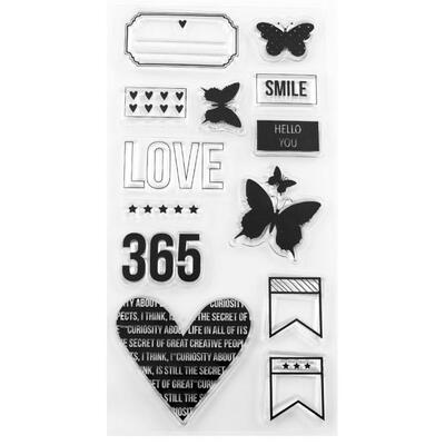 

Silicone Transparent Seals Clear Stamps Butterfly Love for DIY Scrapbooking