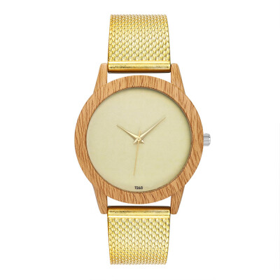 

〖Follure〗Fashion Nature Wooden Grain Leisure Minimalism Dial Silicone Strap Quartz Watch