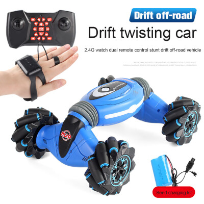 

〖Follure〗Xmas Stunt RC Car Gesture Sensing Twisting VehicleDrift Car Driving Toy Gifts